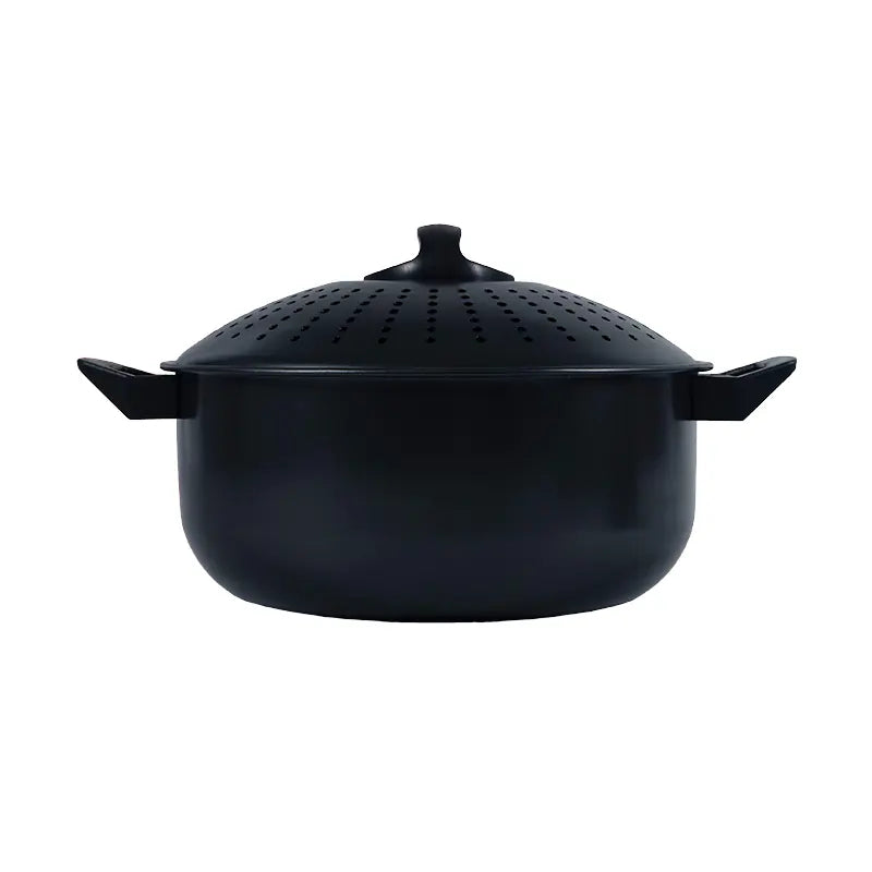 24cm Iron Casserole Pot with Lid Double Handle Cooking Pot