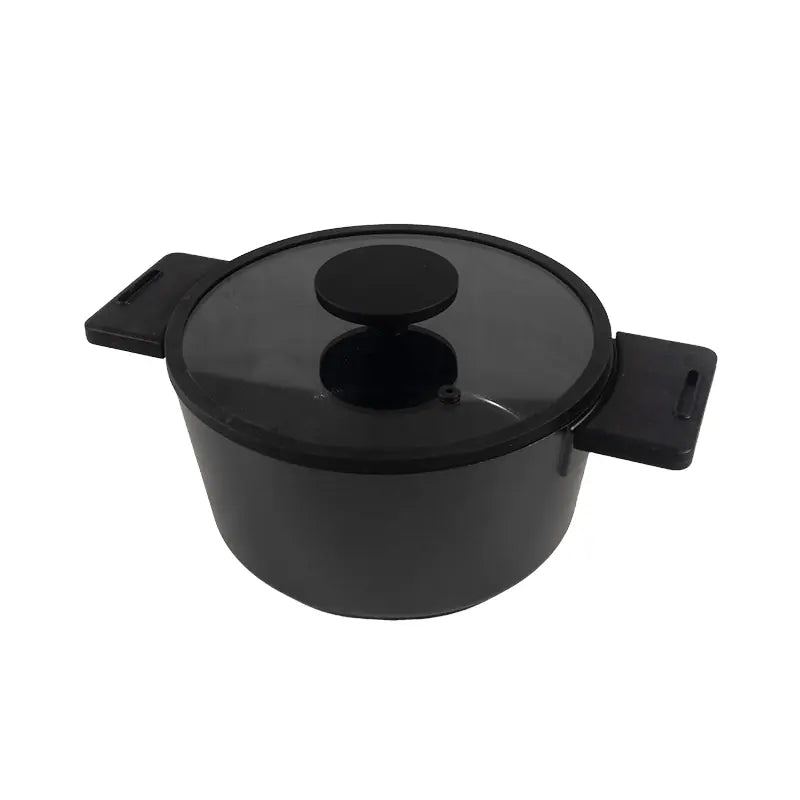 20cm Die-Cast Aluminum Casserole with Lid Double Handle Cooking Pot