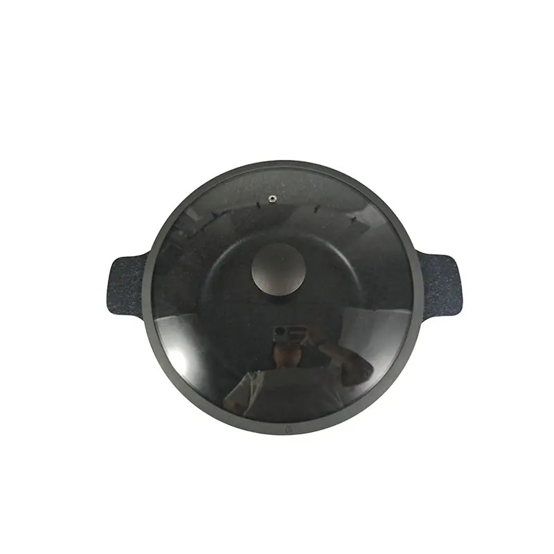 28cm Aluminum Casserole with Glass Lid Textured Exterior Cooking Pot