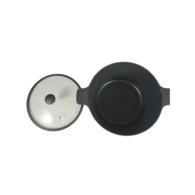 28cm Aluminum Casserole with Glass Lid Textured Exterior Cooking Pot